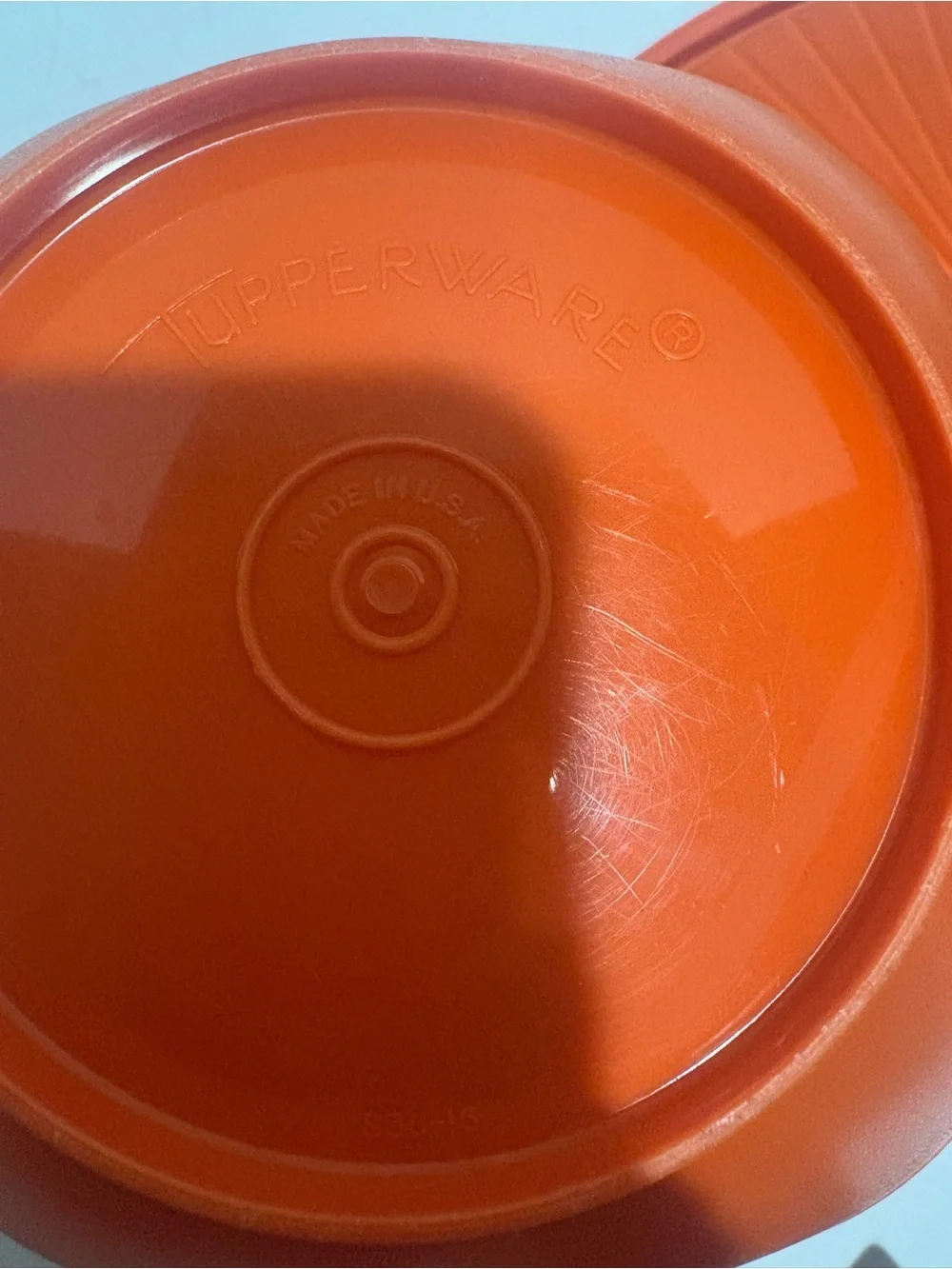 Stackable Olive Green and Orange Mixing Bowls with Lids - Tupperware